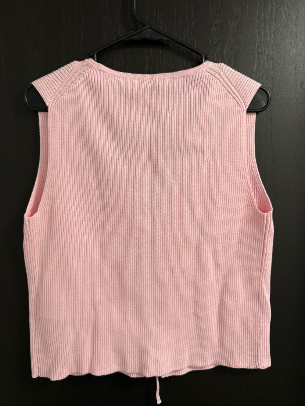 Abercrombie & Fitch Pink Ribbed Tie-Front Vest - Picture 3 of 3